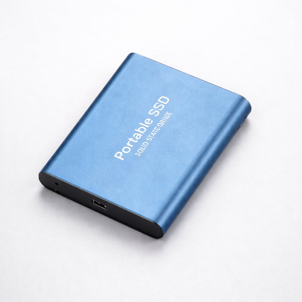 قرص صلب خارجي محمول USB C بسعة 512 جيجابايت للتخزين السريع