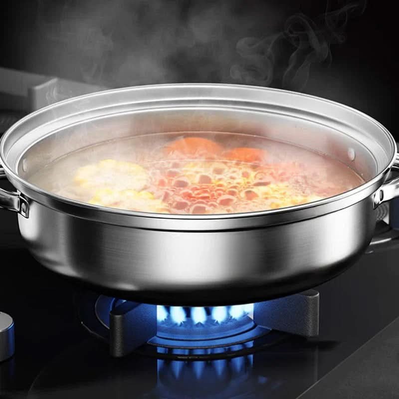 AeroSteam 3-stufiger Dampfgarer aus Edelstahl mit Glasdeckel