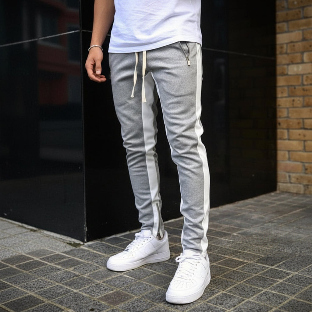 Men's Slim Fit Joggers With Side Stripe Athletic Sweatpants