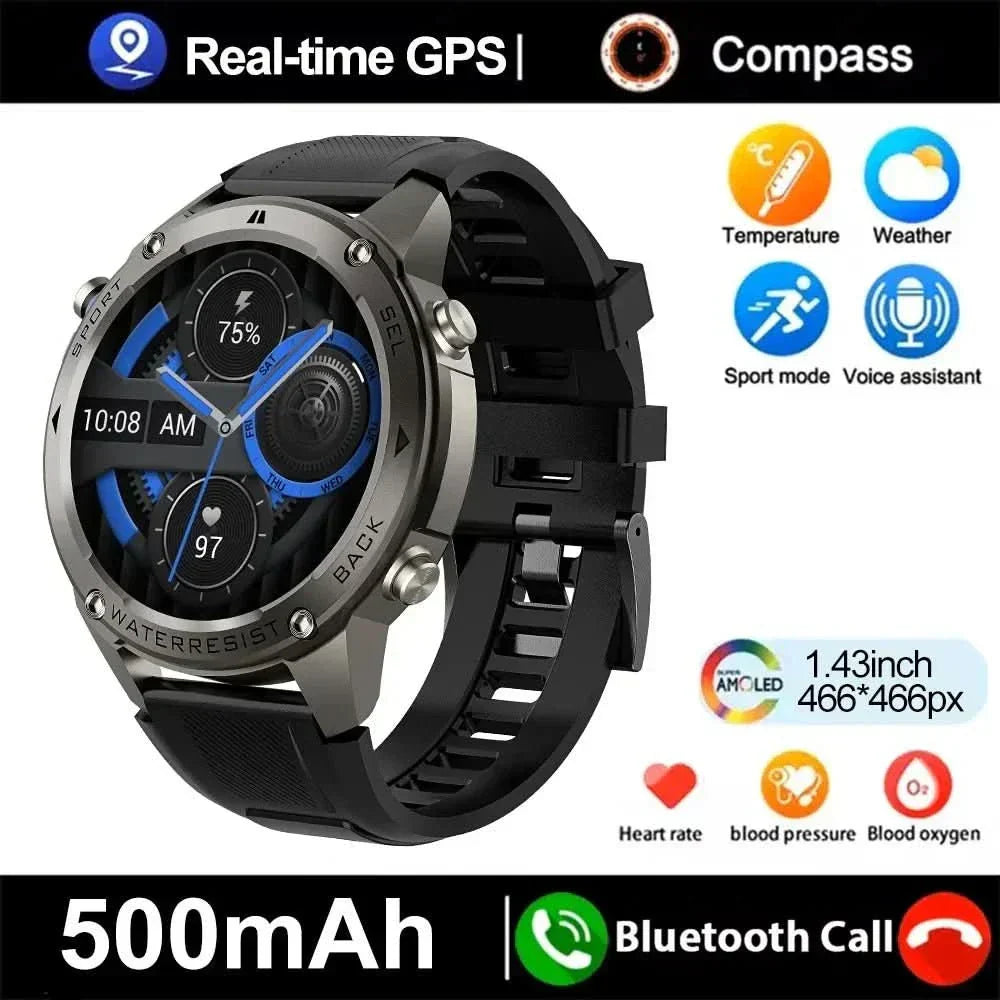 RidgeNova X Outdoor-Smartwatch mit GPS, Kompass und Gesundheitsüberwachung