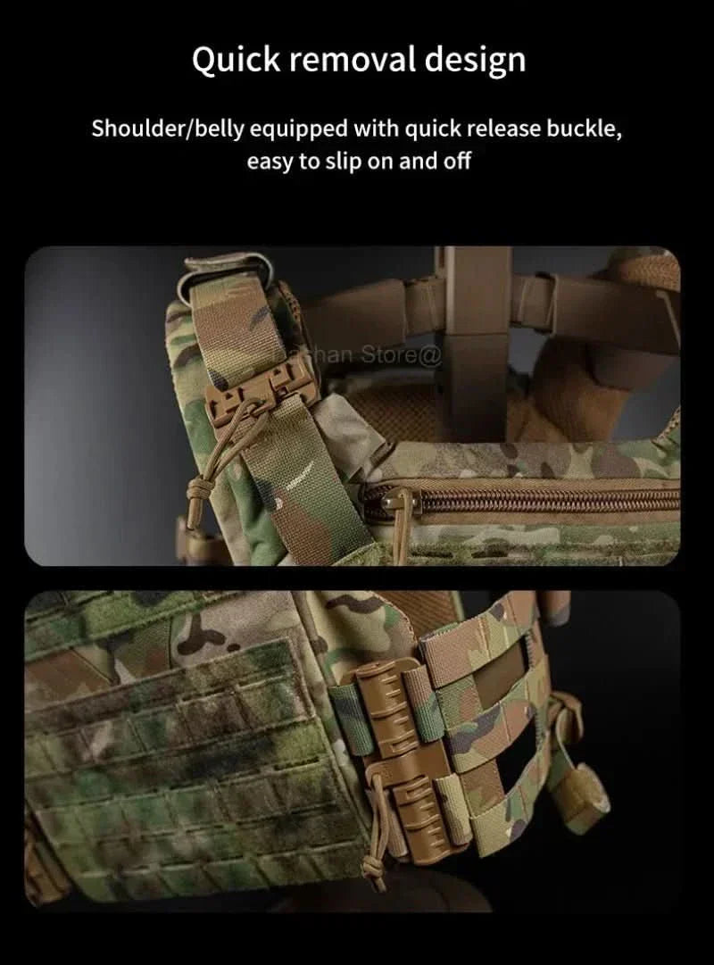 Modułowa kamizelka taktyczna Vanguard Armor Carrier z laserowo wycinanym systemem MOLLE i szybkim zwalnianiem