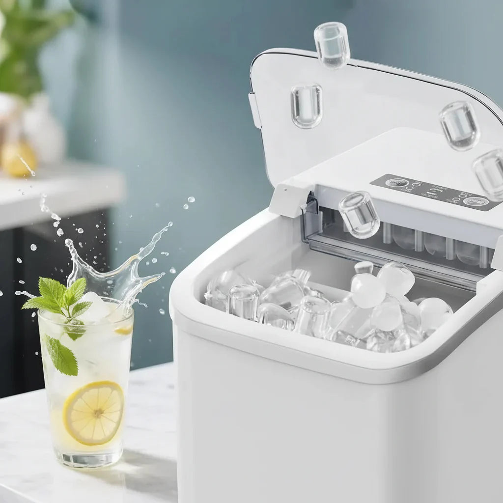 Portable Countertop Ice Maker For Ice Cubes At Home And Office