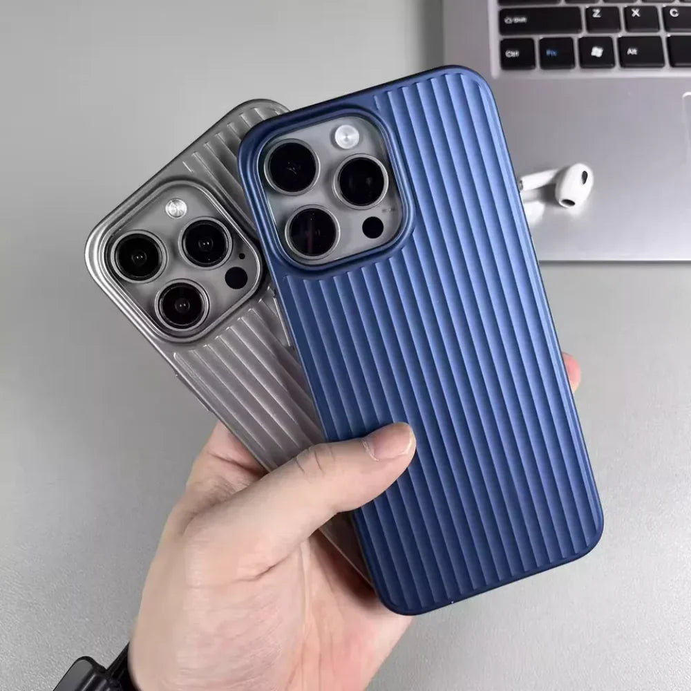 Žebrovaný pevný kryt na telefon pro ochranu a lepší úchop