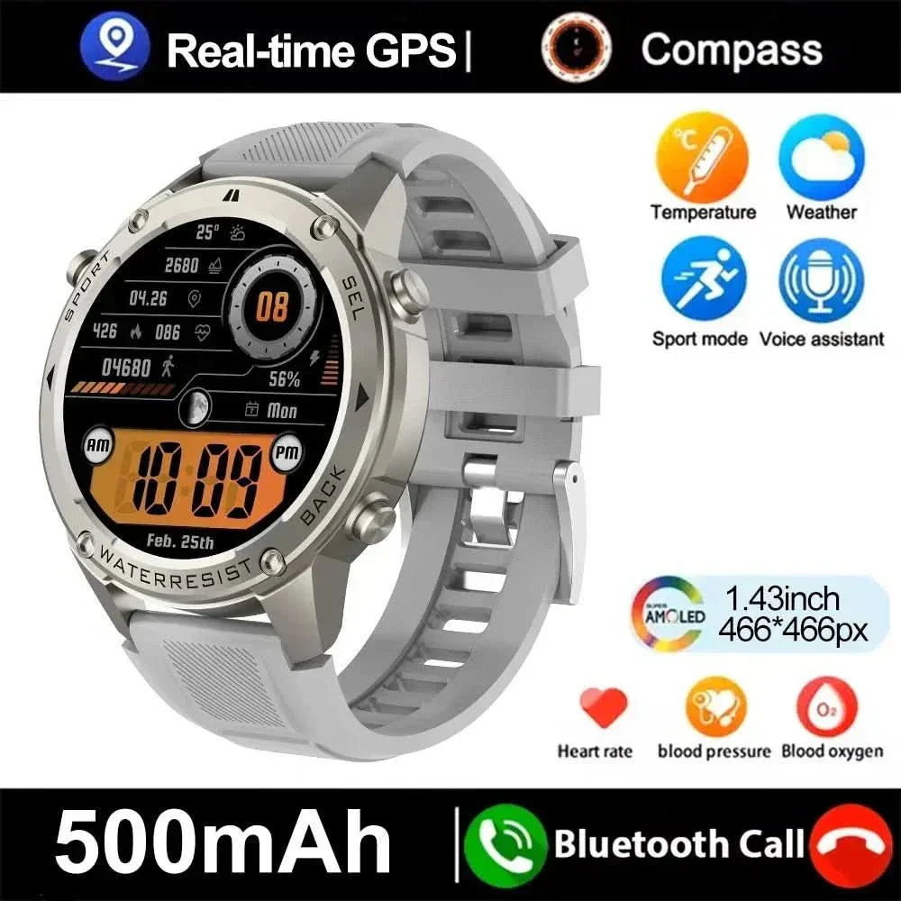 RidgeNova X Outdoor-Smartwatch mit GPS, Kompass und Gesundheitsüberwachung