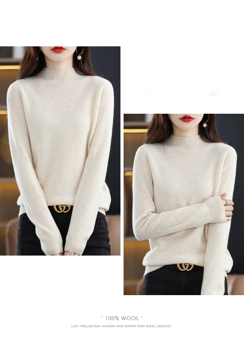 Maglione Aurelia da donna in 100% lana e cashmere per autunno e inverno