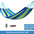 Canvas Hammock With Stripes Large Swing Bed For Indoor And Outdoor Camping Use