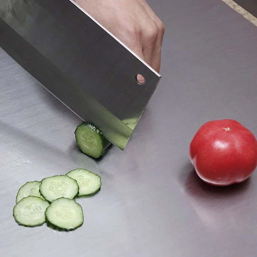 Double-Sided Stainless Steel Cutting Board For Chopping And Kneading