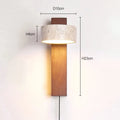 Lámpara de Pared Éclat: Luz de Cabecera Inspirada en el Wabi-Sabi Francés con Interruptor de Tirón