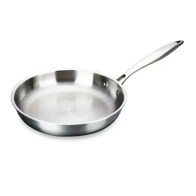 AuroraChef 28/30 Cm Stainless Steel 304 Wok Pan Without Coating For Gas And Induction
