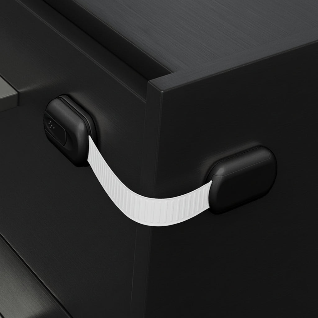 Adhesive Cabinet Locks For Childproofing Drawers And Doors