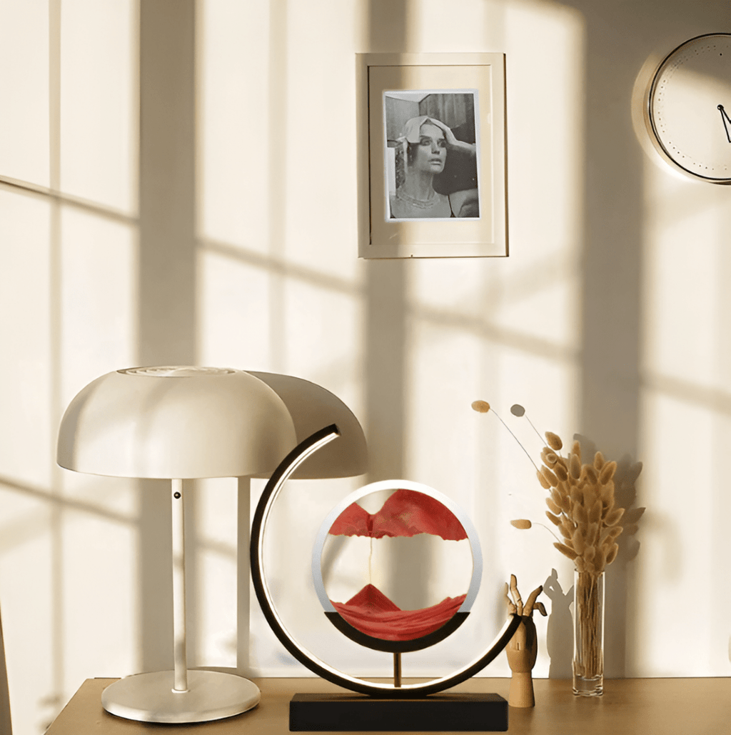 ZenDune Sandlampe mit beruhigender Bewegung und stimmungsvoller Beleuchtung