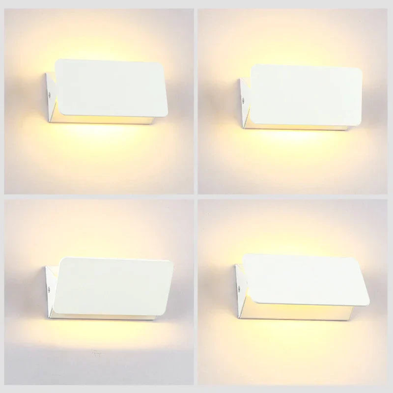 مصباح حائط LED حديث مع ذراع ألومنيوم متحرك للديكورات الداخلية العصرية