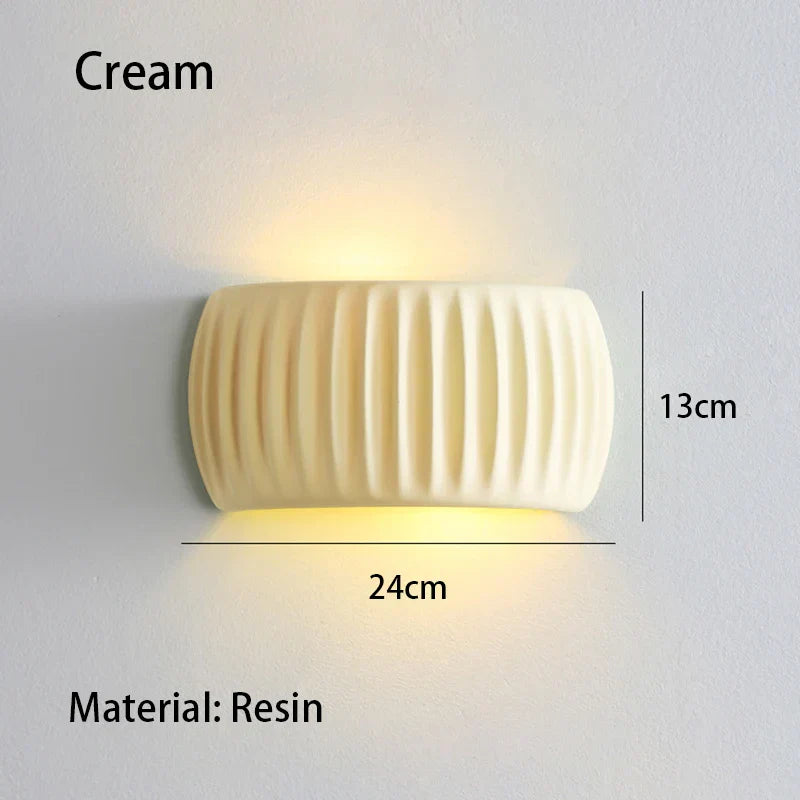 Resin Wall Light From France With Textured Sconce Design