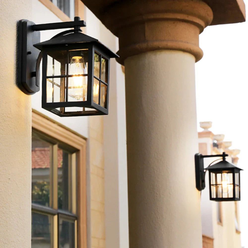 Camden Vintage E27 Lantern Sconce For Outdoor Walls