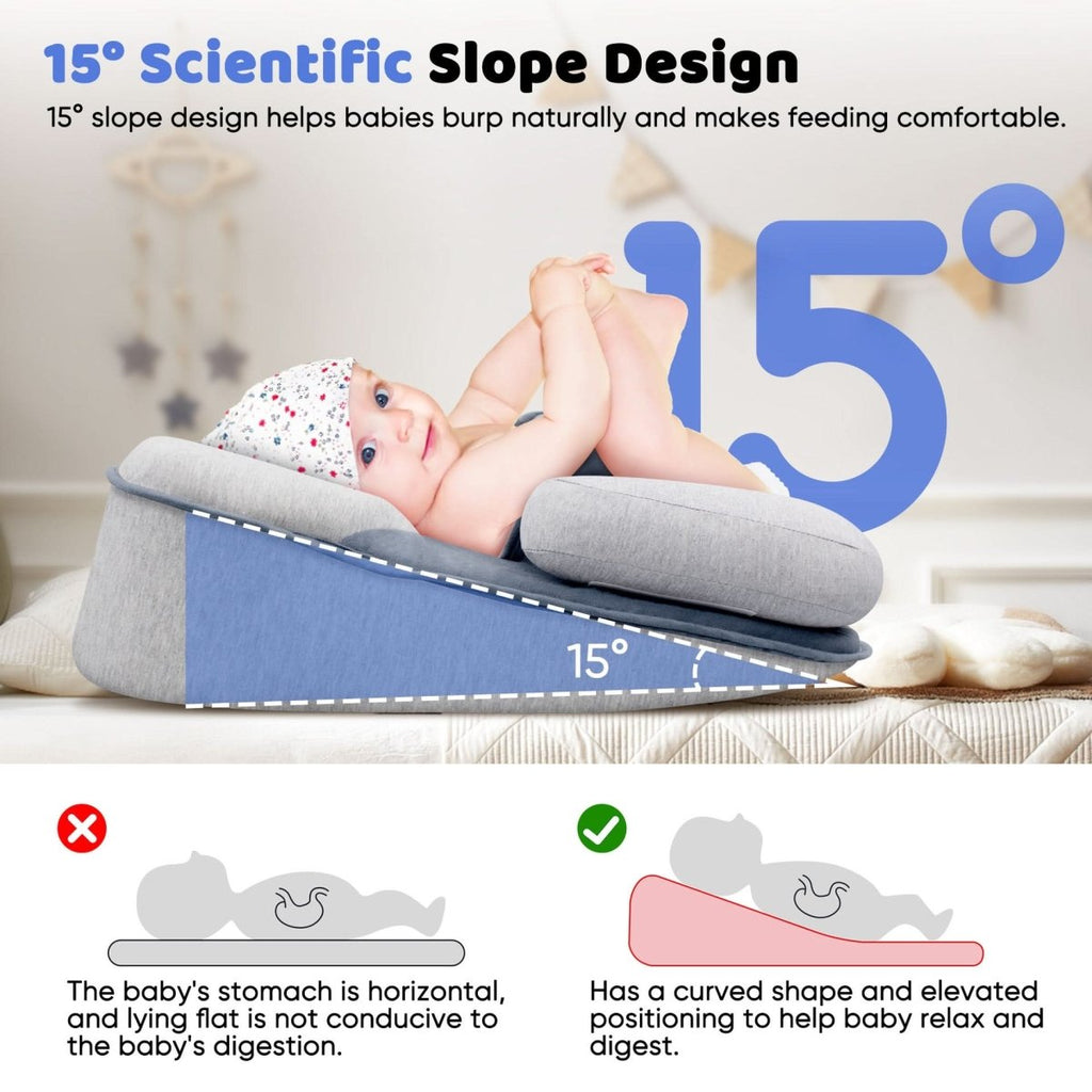 NurtureNest Babykudde Ergonomisk kudde för trygg sömn