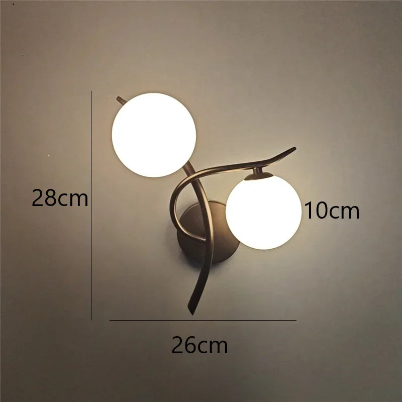 Lunara Nordic Wandleuchte mit doppeltem Kugel-LED-Design