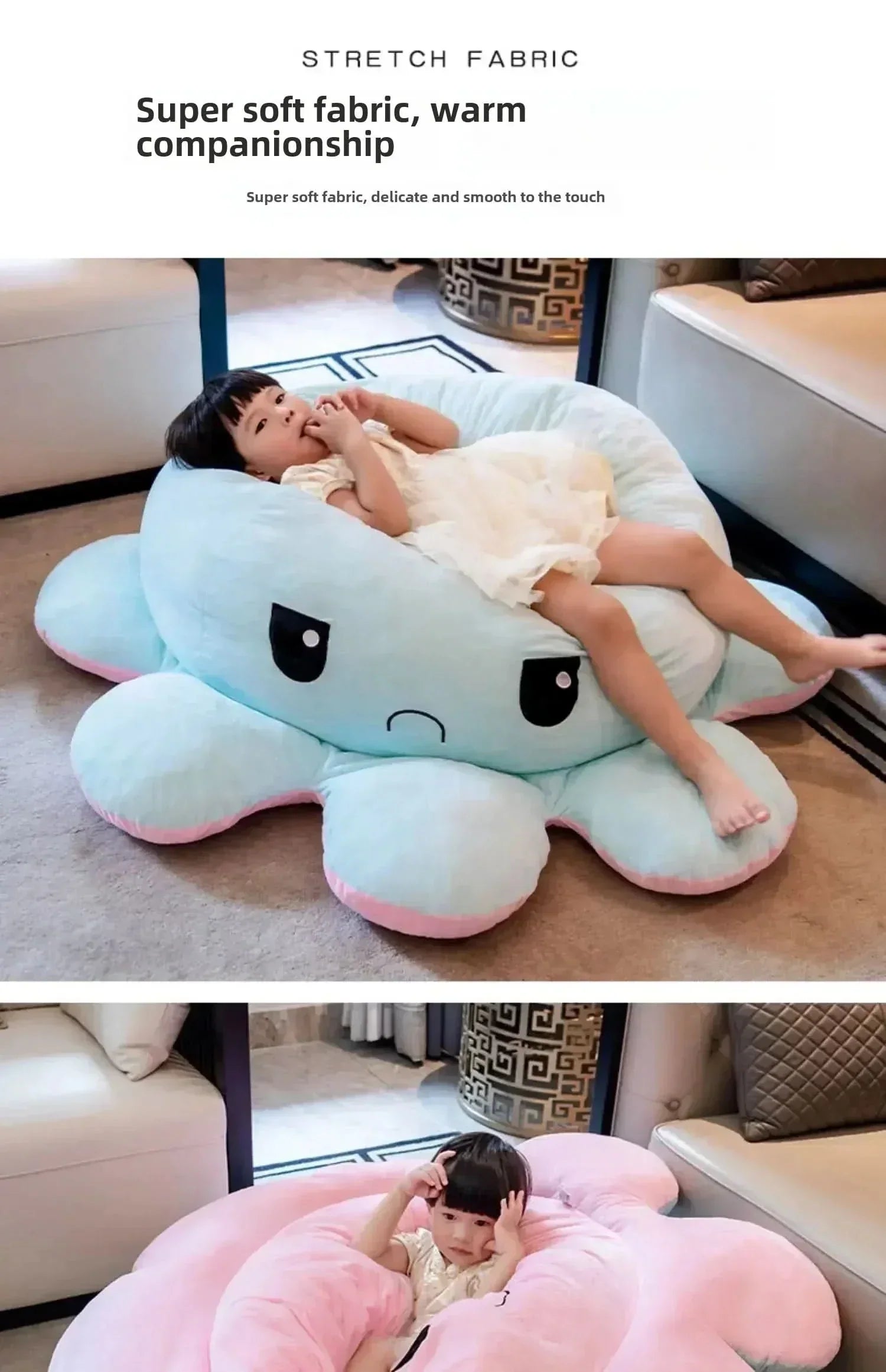 Peluche Snuggle Octo - Poulpe Câlin pour Enfants et Câlins