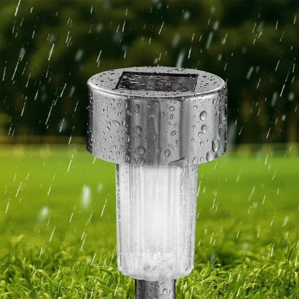 Garden Solar LED Lamp With Weatherproof, Energy-Efficient, Integrated Light Sensor