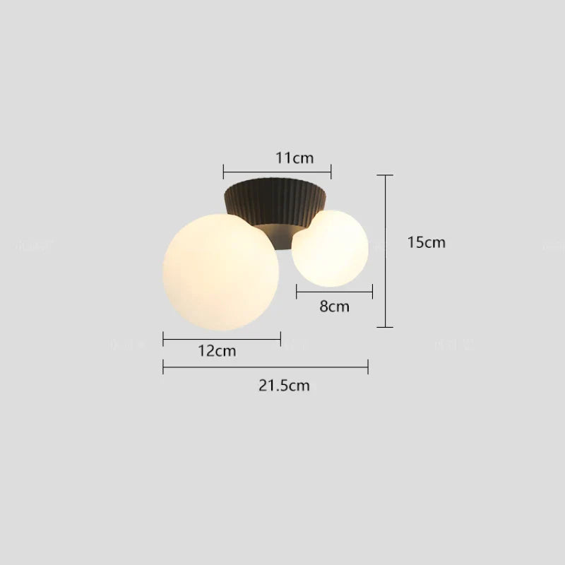 Luméa Double Globe Ceiling Light With French Modern Style