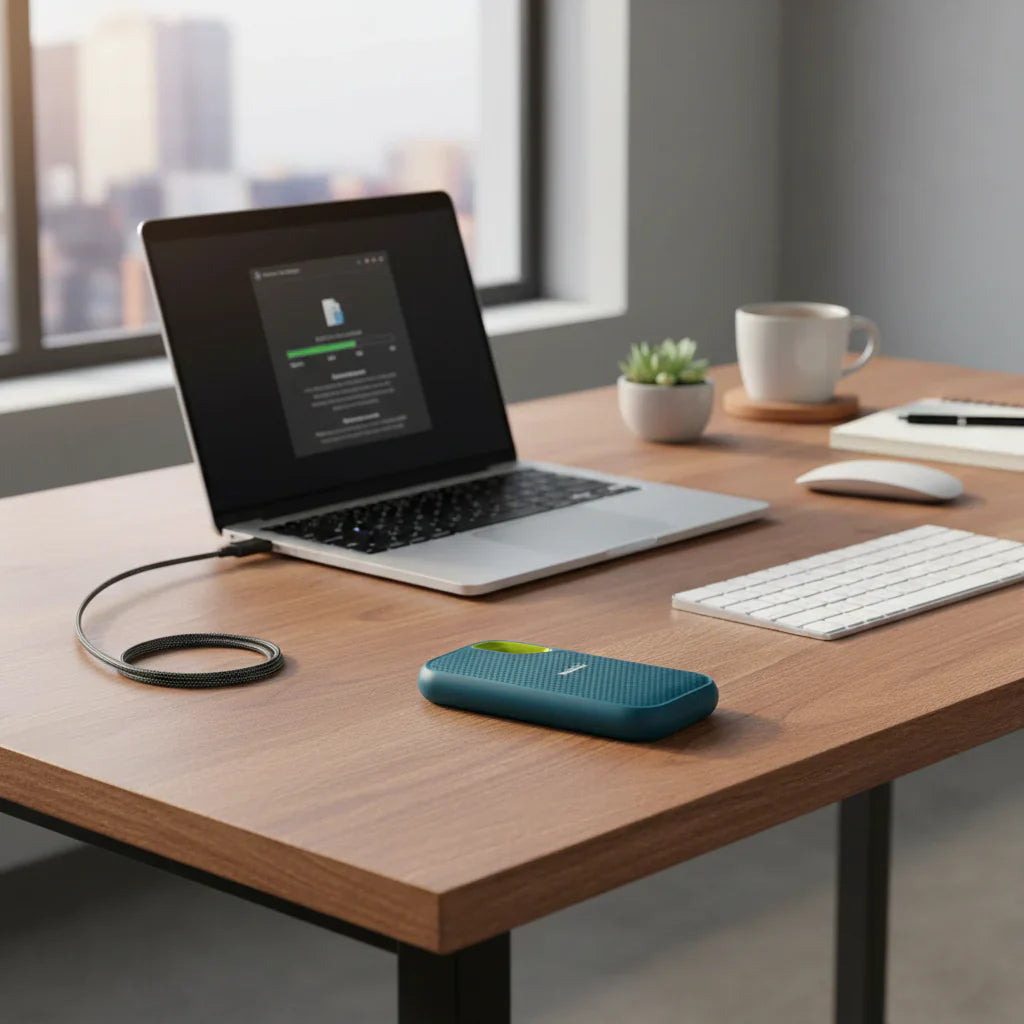 Odolný přenosný externí SSD disk pro zálohování a ukládání přes USB