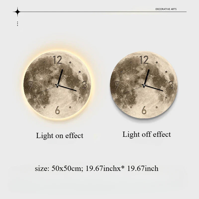 Lunar LED-vægur med diskret månelys på displayet