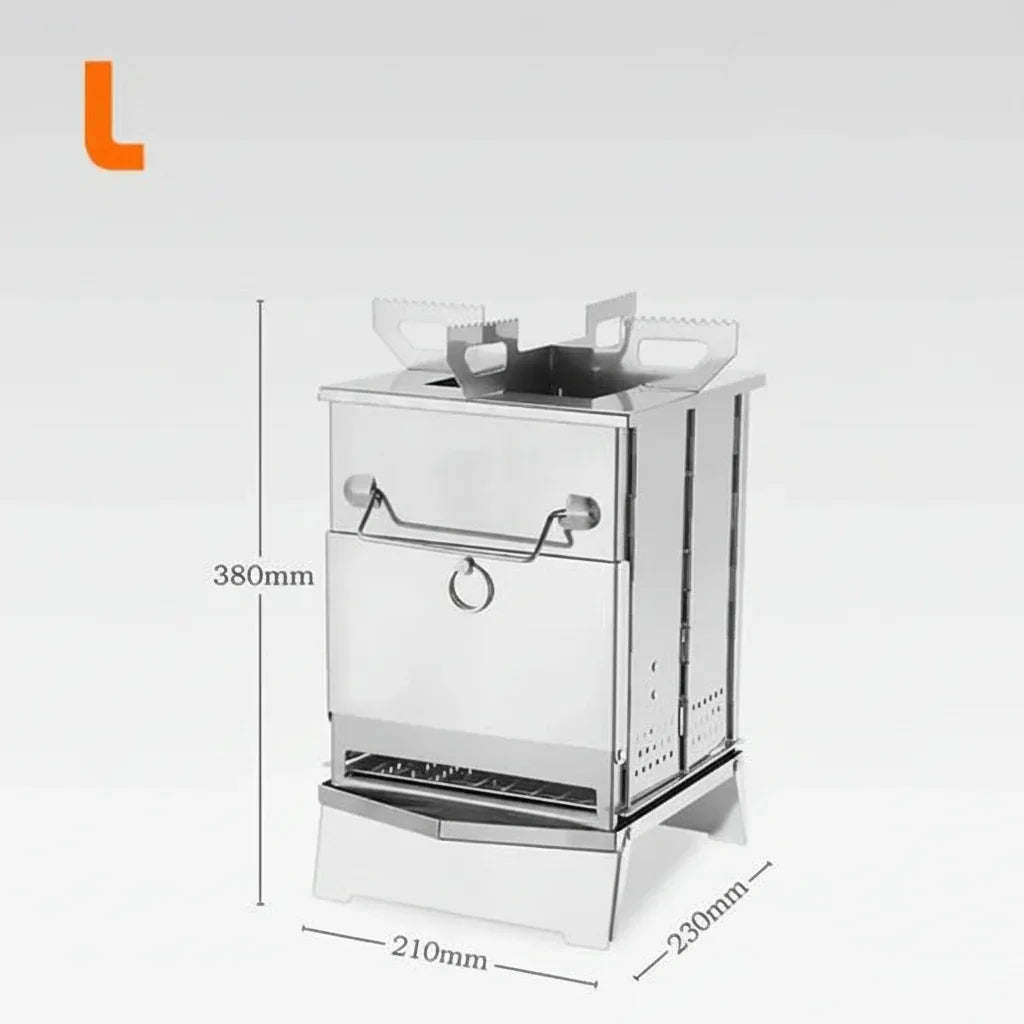 TrailNova Portable Stainless Steel Camping Stove for Outdoor Kitchen