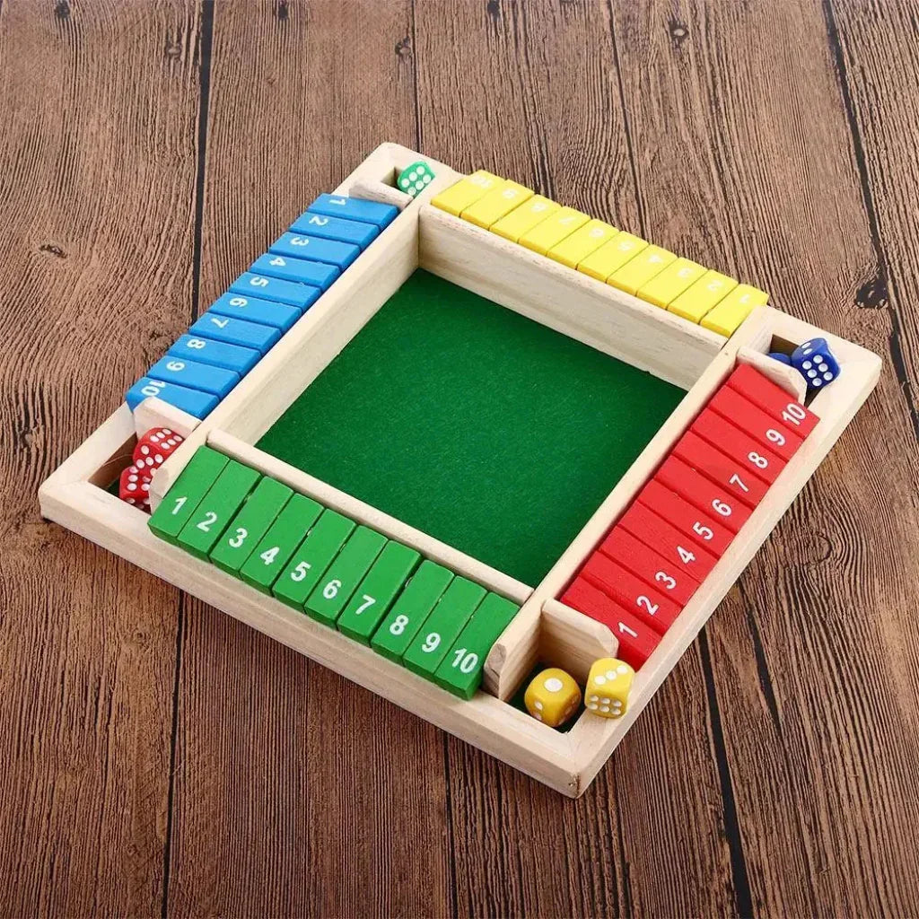 Wooden Family Dice Game For Math Learning And Tabletop Fun