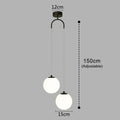 Lampa wisząca Luna z kloszem ze szkła, nordycki nowoczesny design