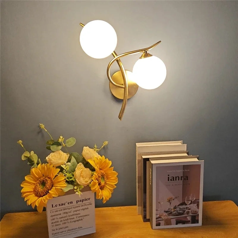 Lunara Nordic Wandleuchte mit doppeltem Kugel-LED-Design