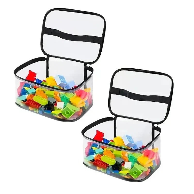 Clear Mesh Toy Organizer Bag With Large Capacity For Toys, Puzzles And Blocks