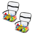 Clear Mesh Toy Organizer Bag With Large Capacity For Toys, Puzzles And Blocks