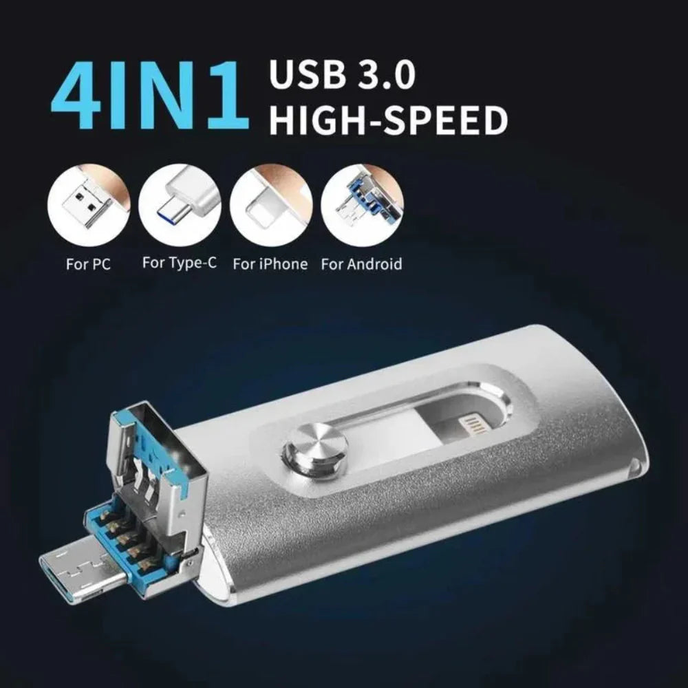 قرص SSD خارجي مدمج مع 4 في 1 USB OTG و USB 3.0