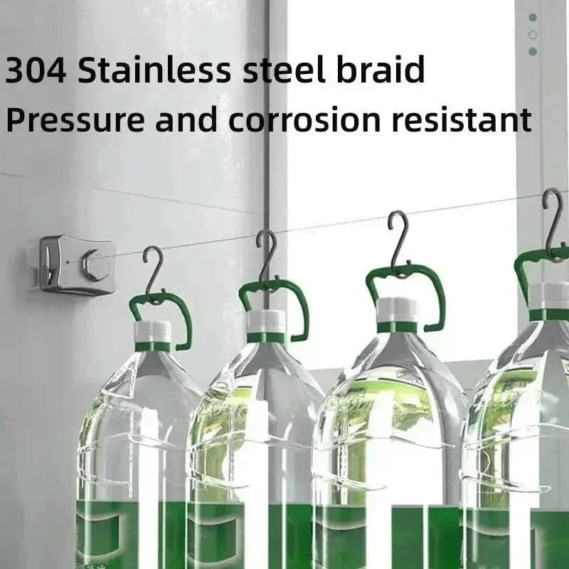 FlexiLine Retractable Clothesline Space-Saving Wall Mounted Drying Rack