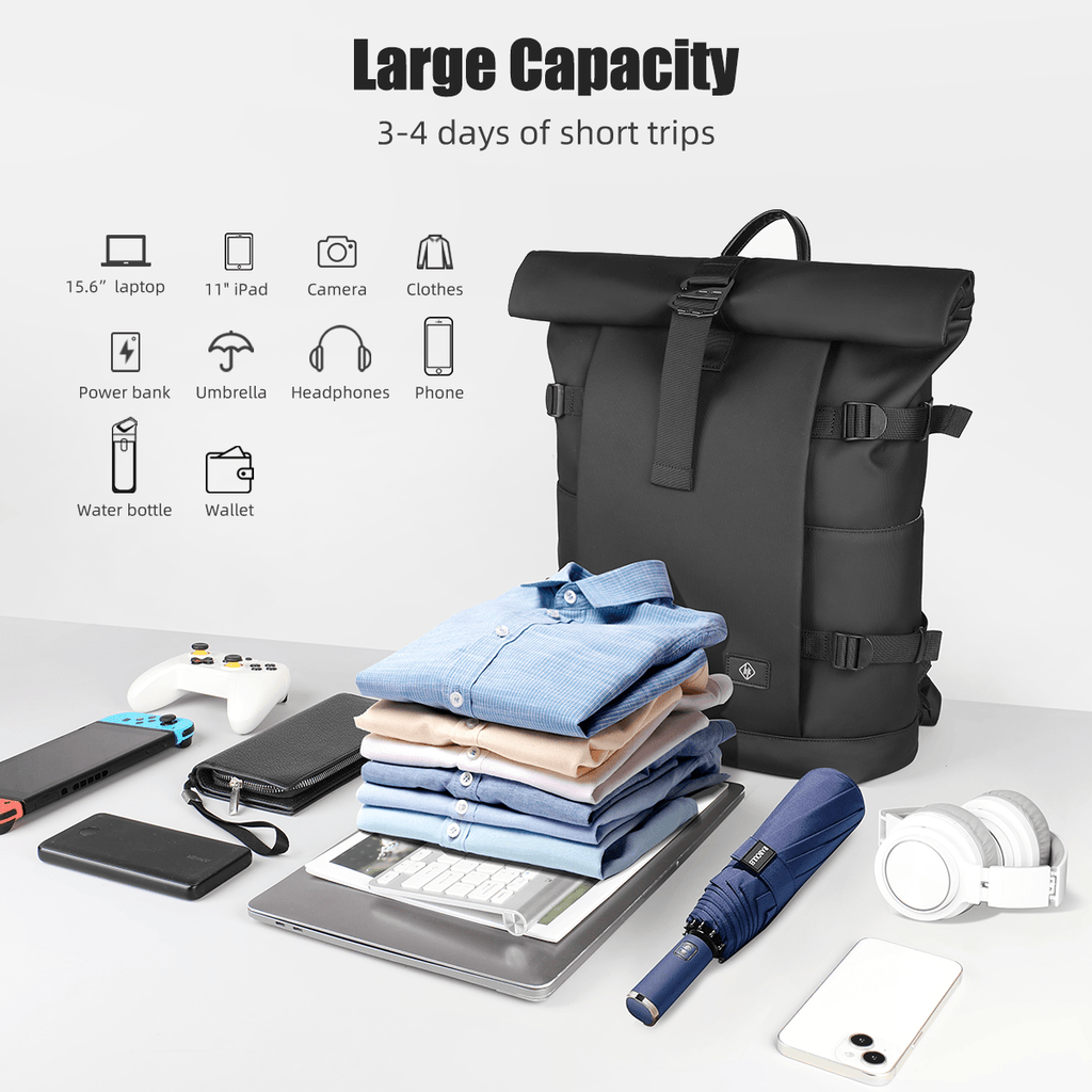 TrailNova Expandable Outdoor Backpack With Laptop Compartment And Large Capacity