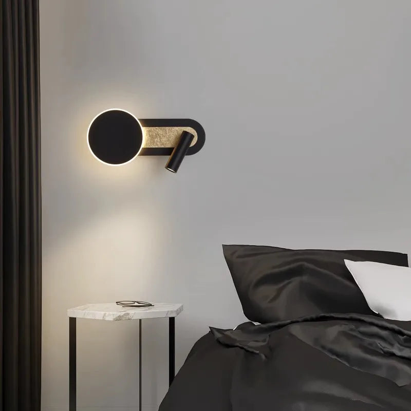 HaloBeam Modern Wall Light With Nordic Design And Dual LED