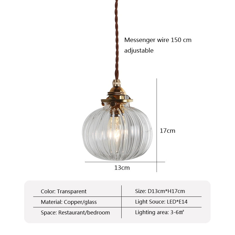 Lampada a Sospensione in Vetro Caelum con Stile Retrò per Spazi Piccoli | Snurv