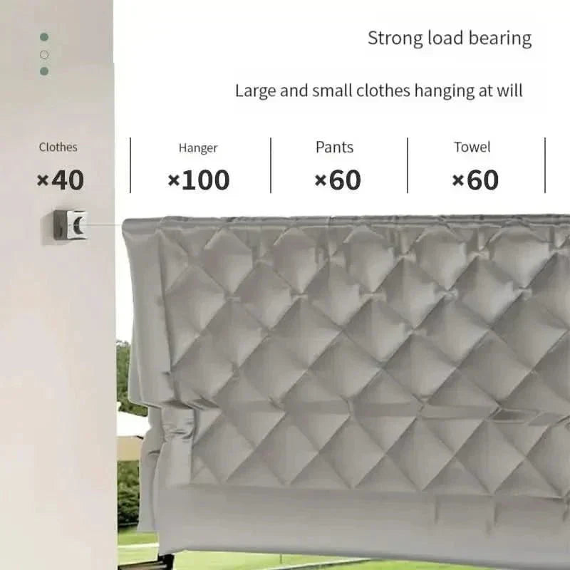 FlexiLine Retractable Clothesline Space-Saving Wall Mounted Drying Rack