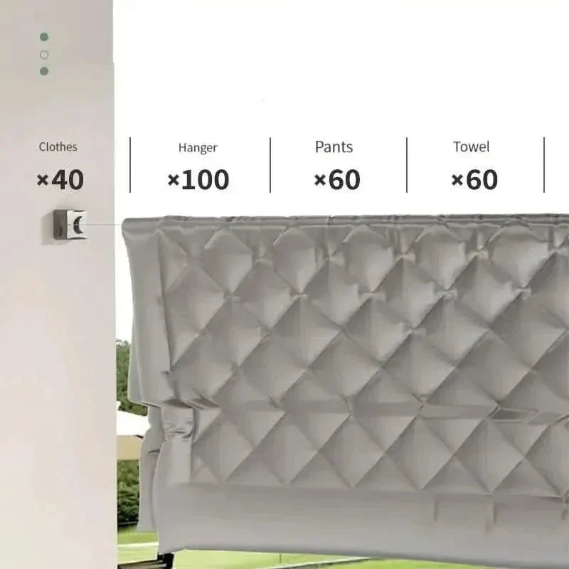 BrightLine Extendable Wall Clothesline System For Drying Laundry