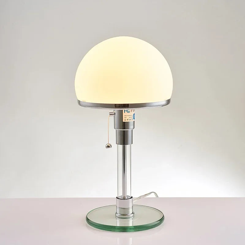 Lampada da tavolo Wilhelm Bauhaus in vetro nordico, luce di design