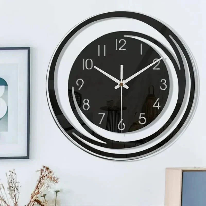 Orologio da Parete in Acrilico AuroraTime in Design Scandinavo, Silenzioso ed Elegante