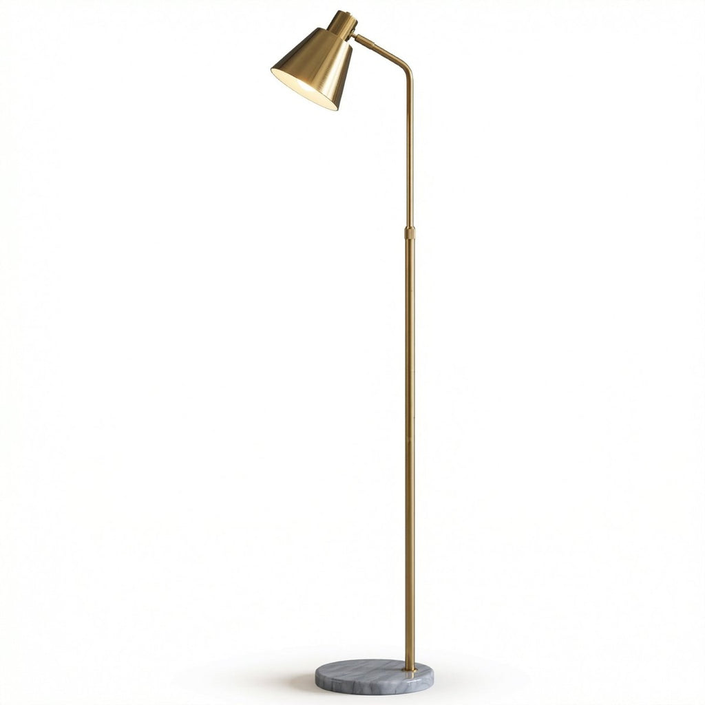 Stojací lampa ve skandinávském stylu vysoká 60 palců s dřevěným podstavcem | Rosalyssa