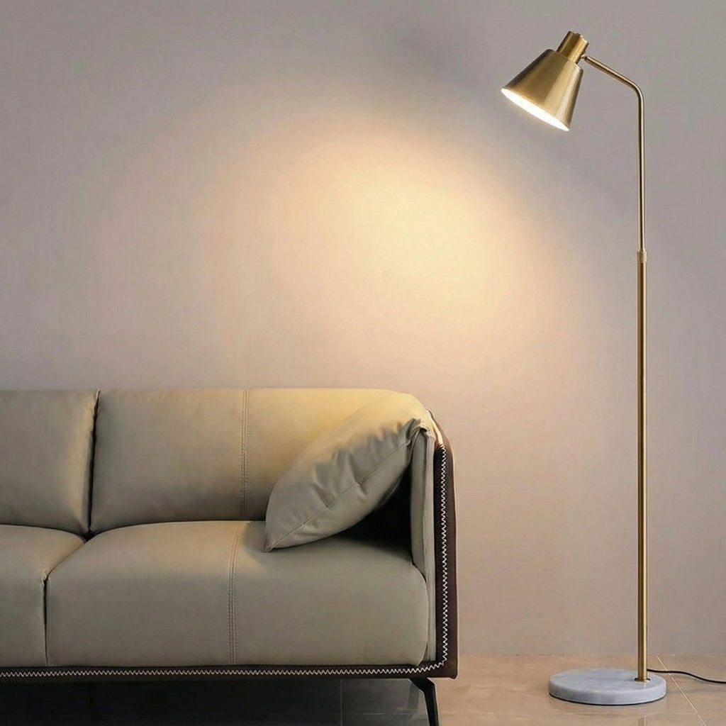 Stojací lampa ve skandinávském stylu vysoká 60 palců s dřevěným podstavcem | Rosalyssa