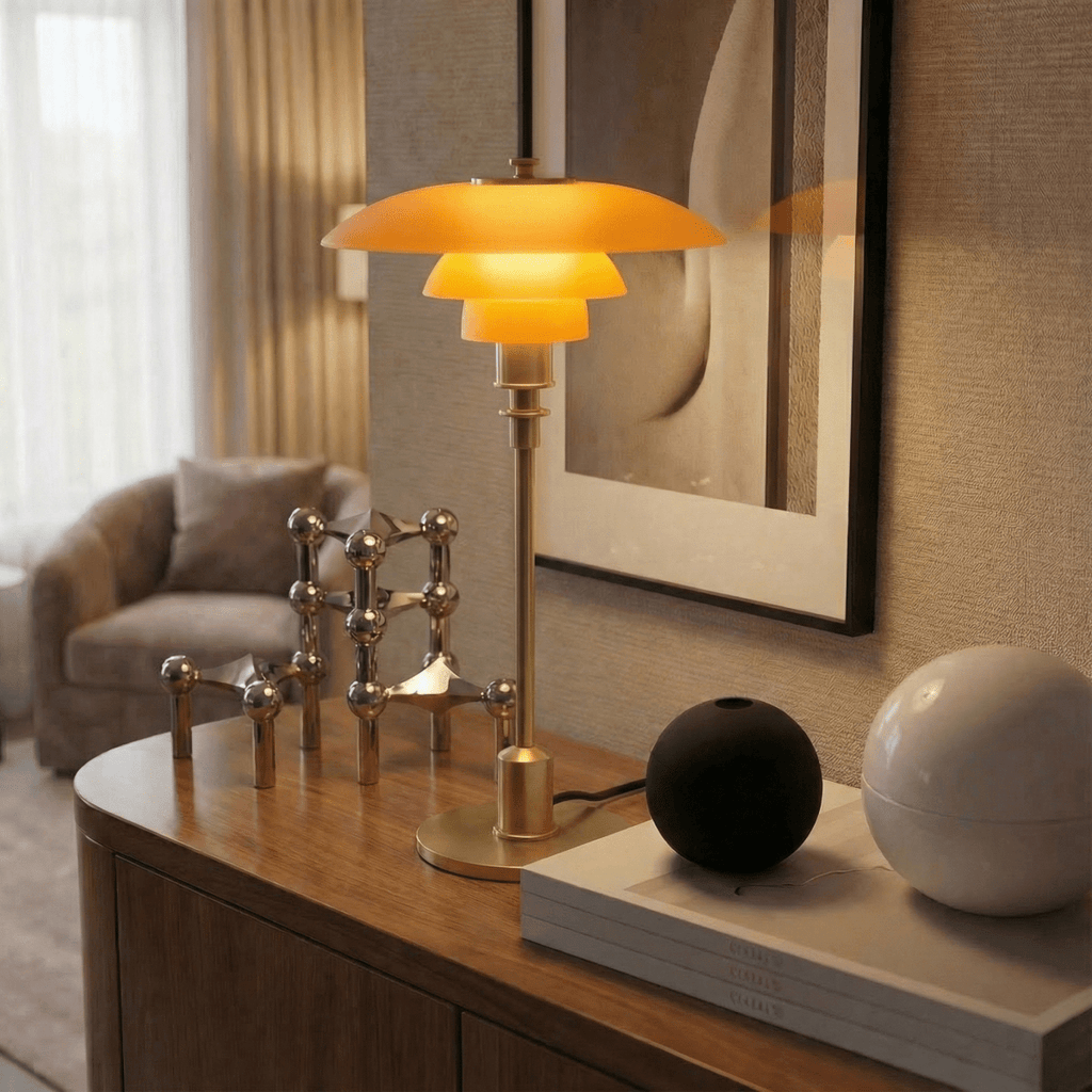 Halo Design Skandinávská stolní lampa ze skla, 15 palců | Rosalyssa