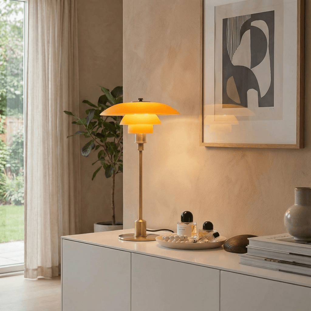 Halo Design Skandinávská stolní lampa ze skla, 15 palců | Rosalyssa