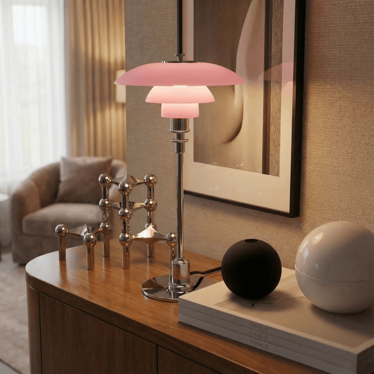 Halo Design Skandinávská stolní lampa ze skla, 15 palců | Rosalyssa