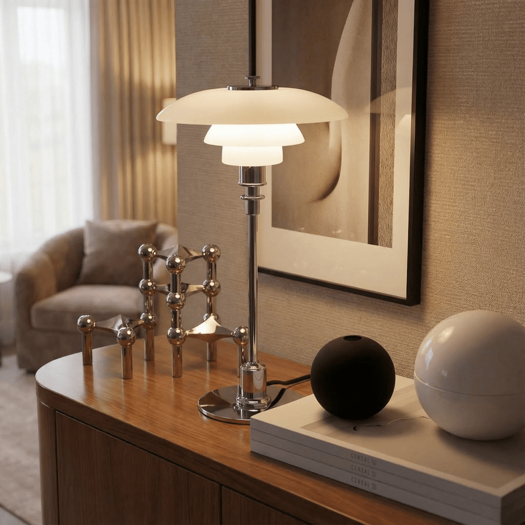 Halo Design Skandinávská stolní lampa ze skla, 15 palců | Rosalyssa