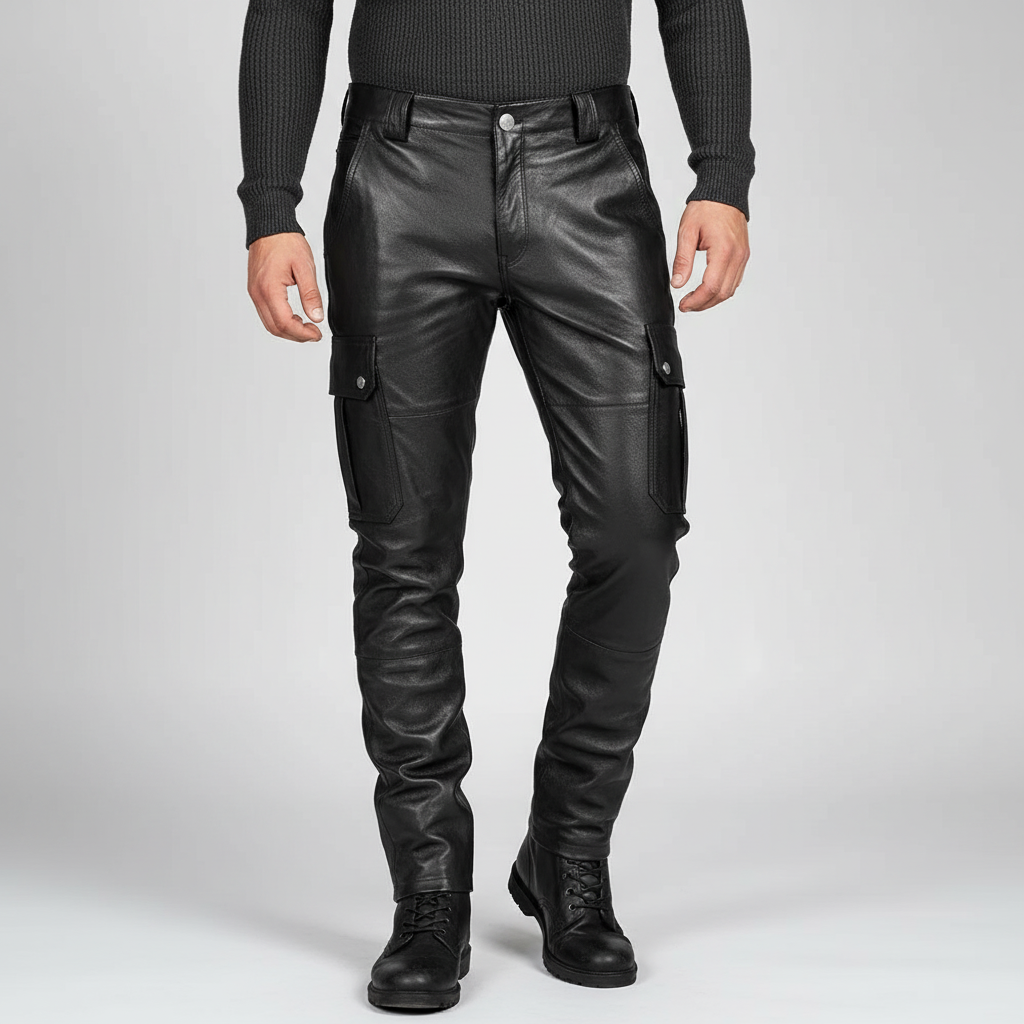 Pantaloni stretti in pelle per motociclista - Daryl | Rosalyssa