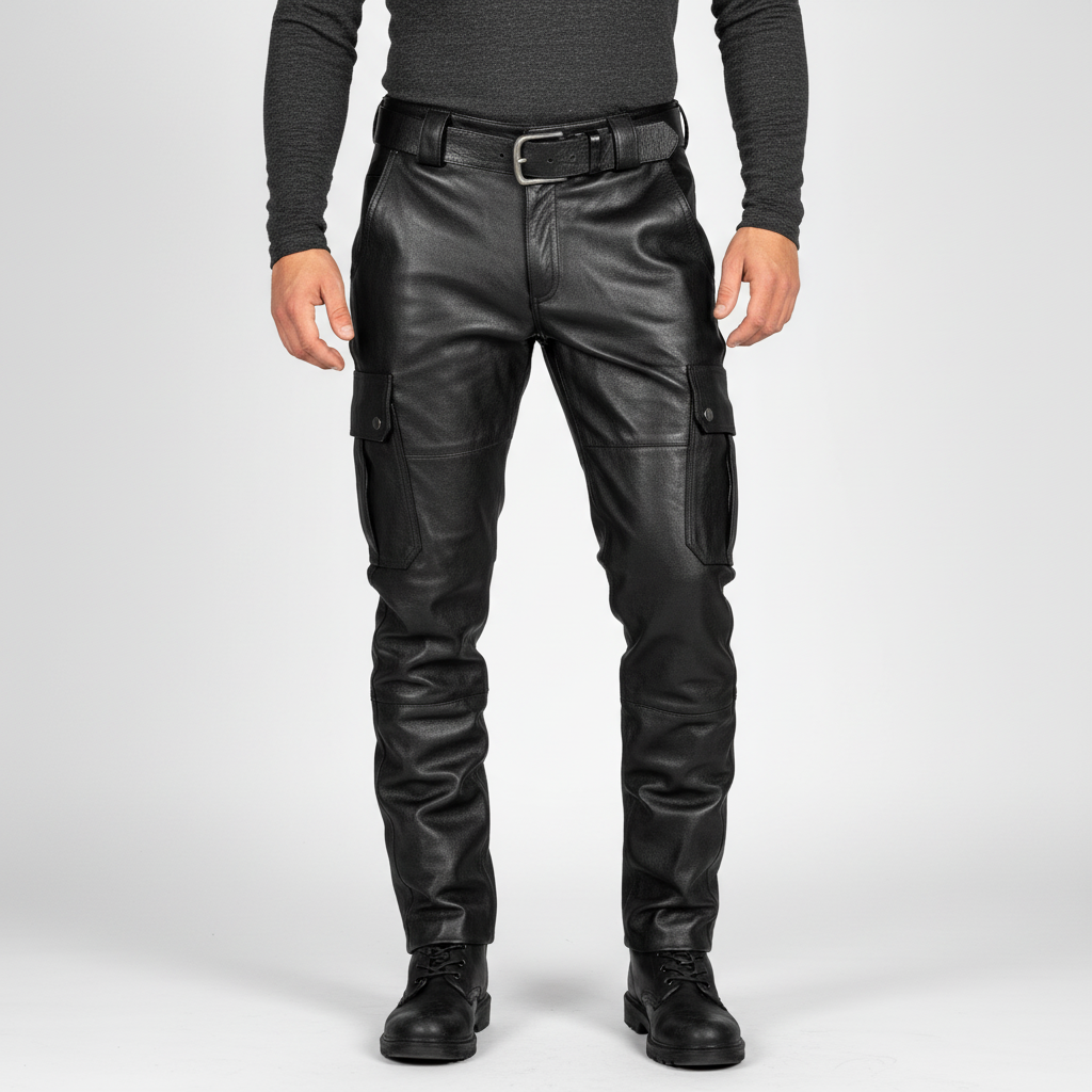 Pantaloni stretti in pelle per motociclista - Daryl | Rosalyssa