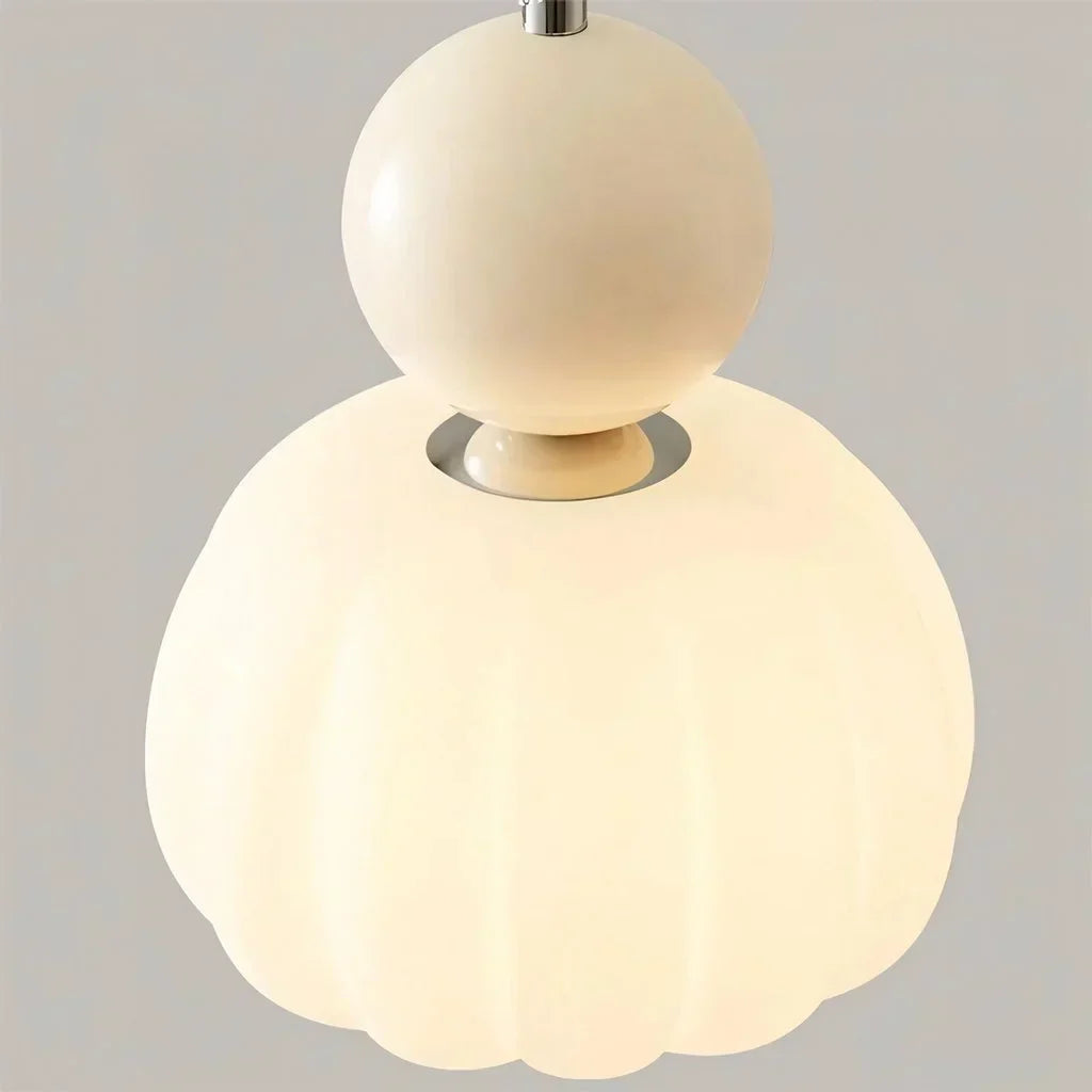 Závěsná lampa s dýňovým motivem v severském stylu s moderním LED stropním světlem