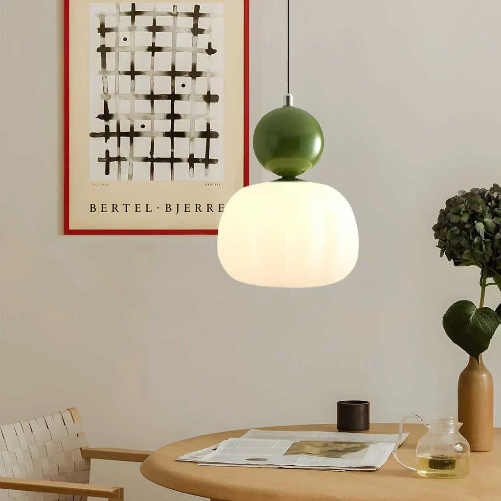 Závěsná lampa s dýňovým motivem v severském stylu s moderním LED stropním světlem